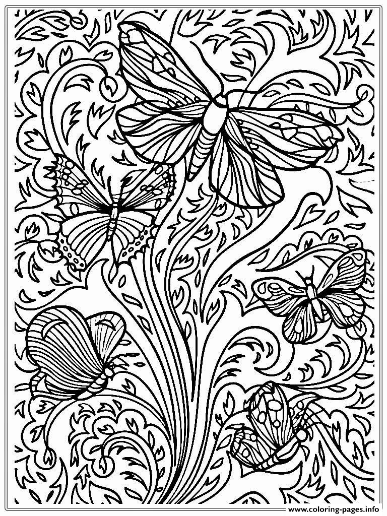 Free Printable Adult Butterfly Sheet Coloring Page Printable