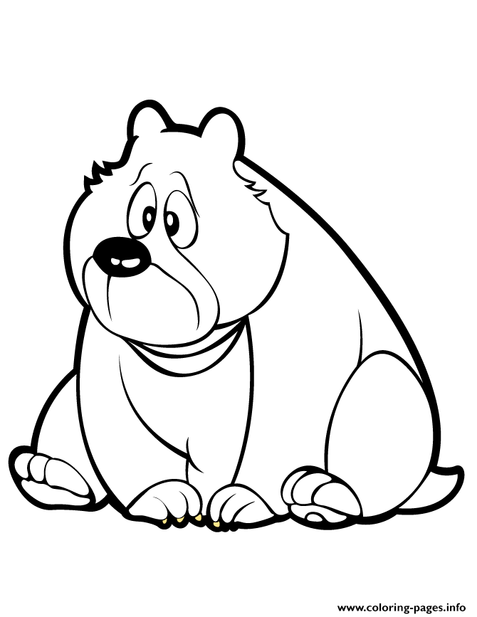 Cute Cartoon Bear coloring