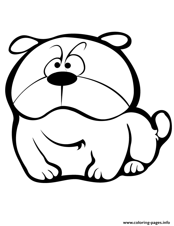 Cute Cartoon Dog Coloring Pages Printable