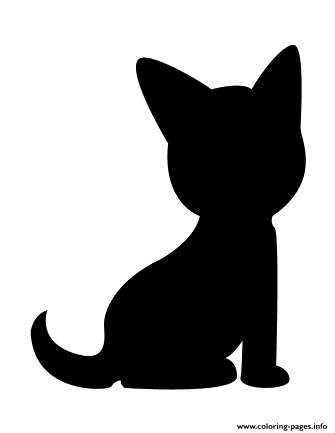 Cute Dog Silhouette coloring