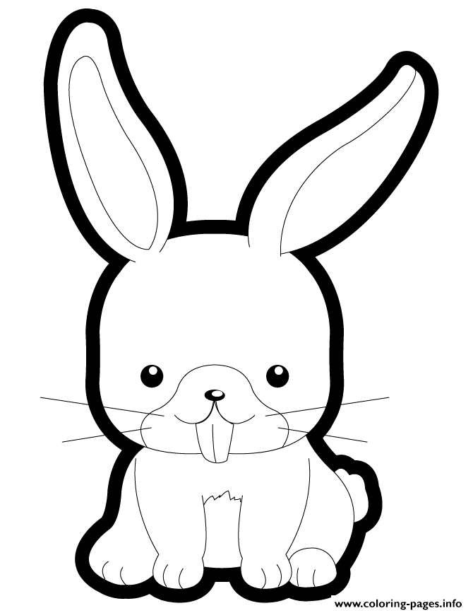 Cute Cartoon Bunny For Kids coloring