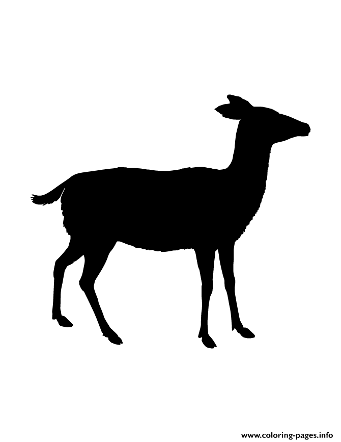deer silhouette coloring pages - photo #14