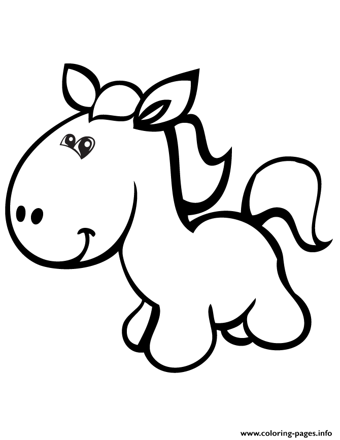 Cute Cartoon Pony Horse coloring