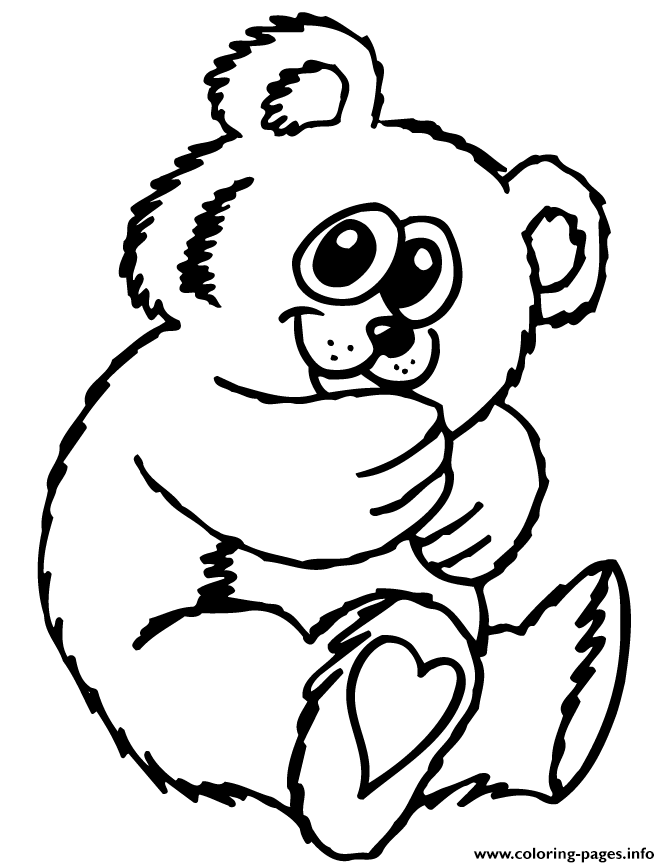 Cute Teddy Bear Cartoon coloring