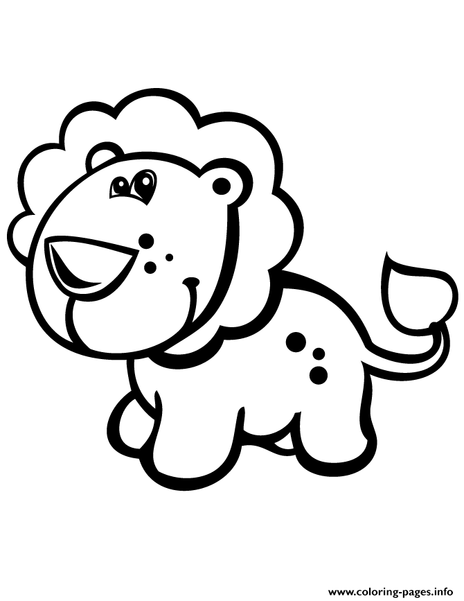 Cute Baby Lion First Grade coloring