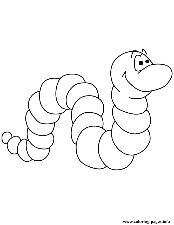 Cute Worm coloring