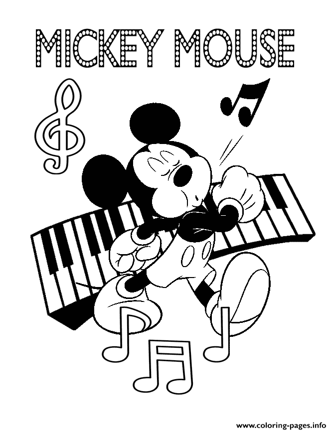 Mickey Singing Disney coloring