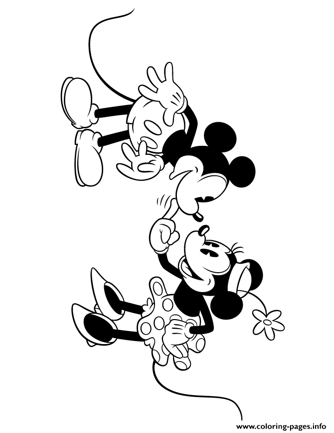 Minnie Mouse Training Mickey Mouse Disney coloring