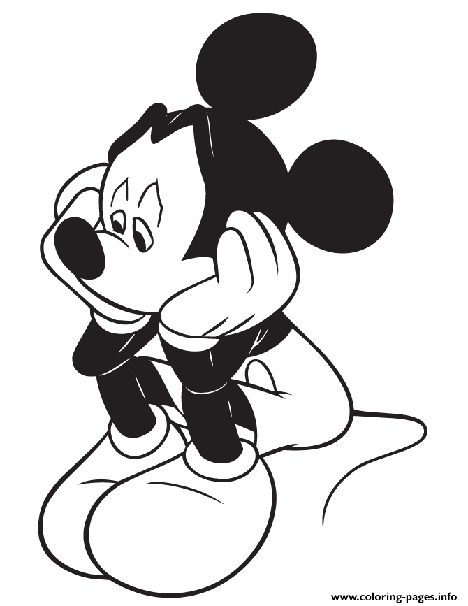 Mickey Mouse Sad Disney coloring