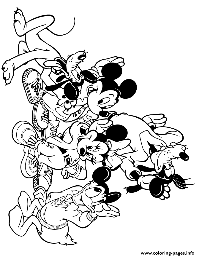 Mickey Mouse And Friends Group Disney coloring