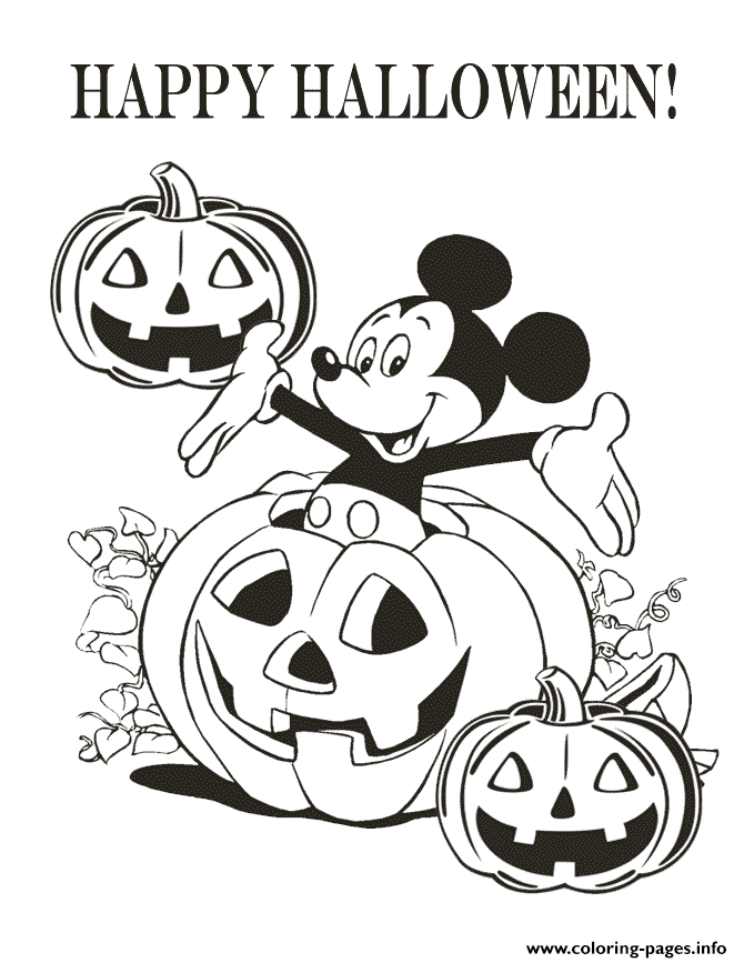 Mickey Halloween Disney coloring