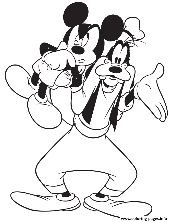 Mickey Mouse And Goofy Disney coloring