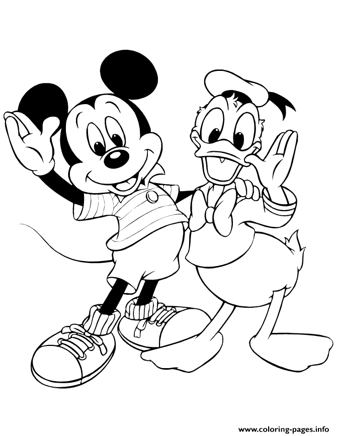 Mickey Mouse And Donald Duck Disney coloring
