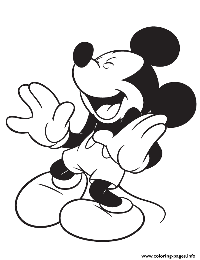 Mickey Mouse Laughing Disney coloring