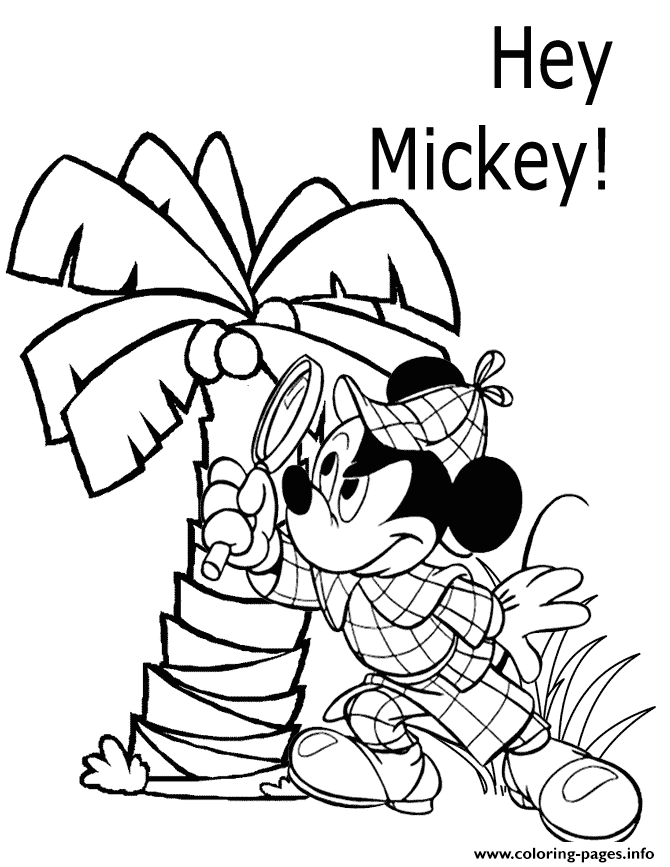 Mickey Mouse The Detective Disney coloring