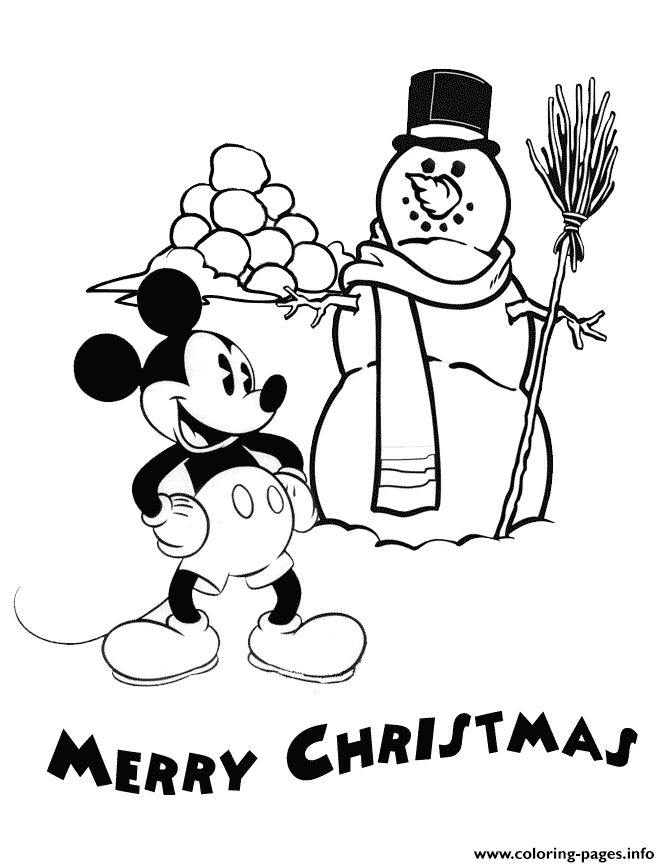 Mickey And The Snowman Disney coloring