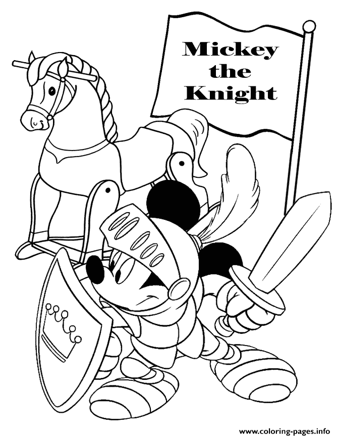 Mickey The Knight Disney coloring