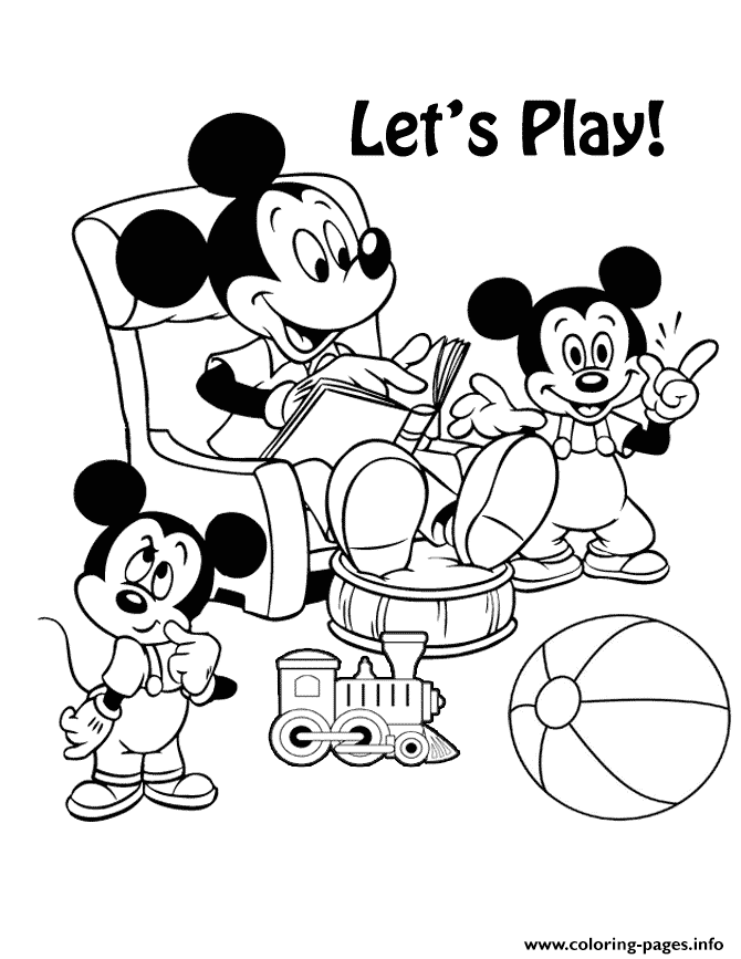 Uncle Mickey Disney coloring