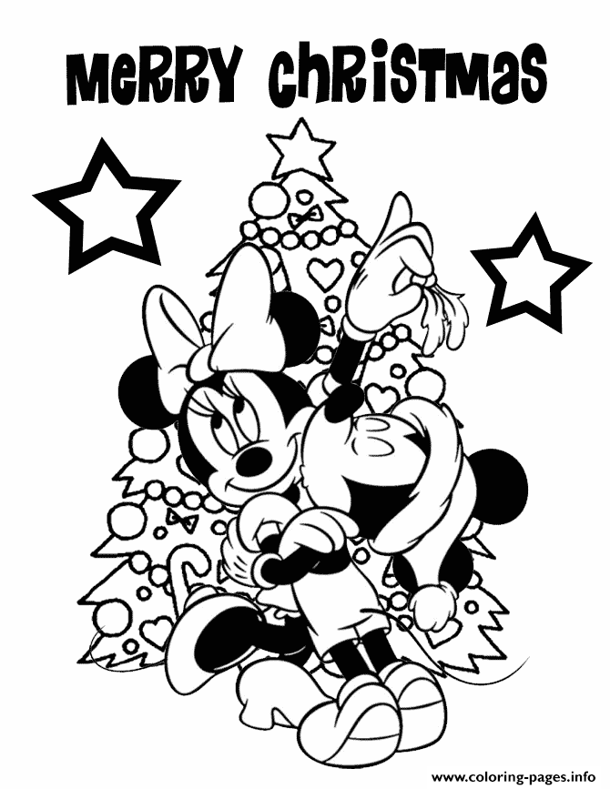 Christmas Mickey Disney coloring