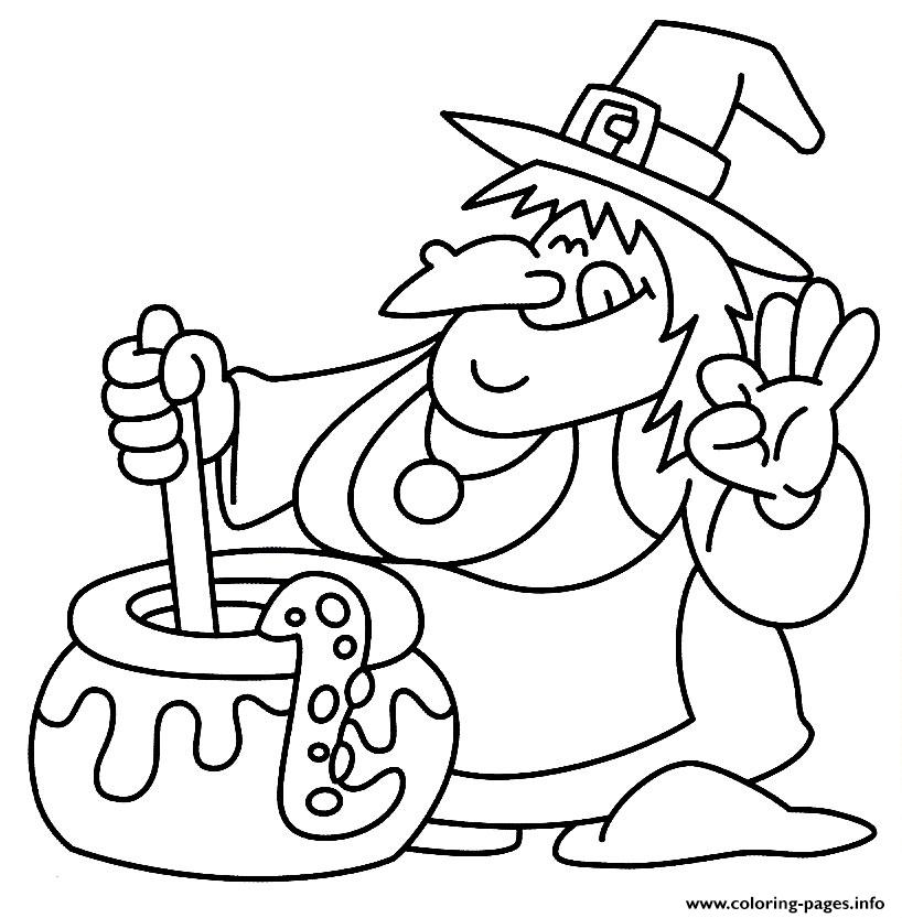 Witch Halloween Colouring Pages For Kids Printables865a coloring