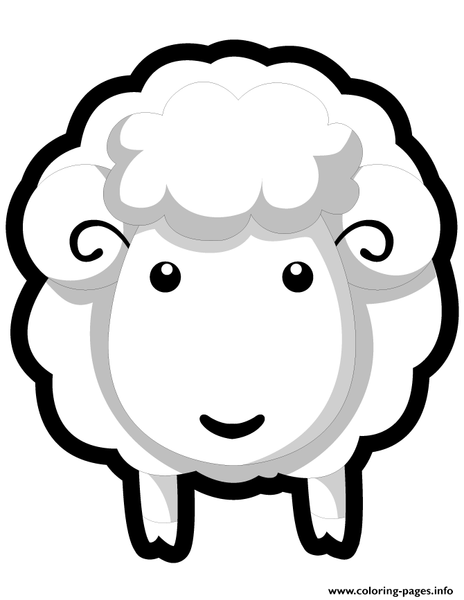 Cartoon Sheep For Kids coloring