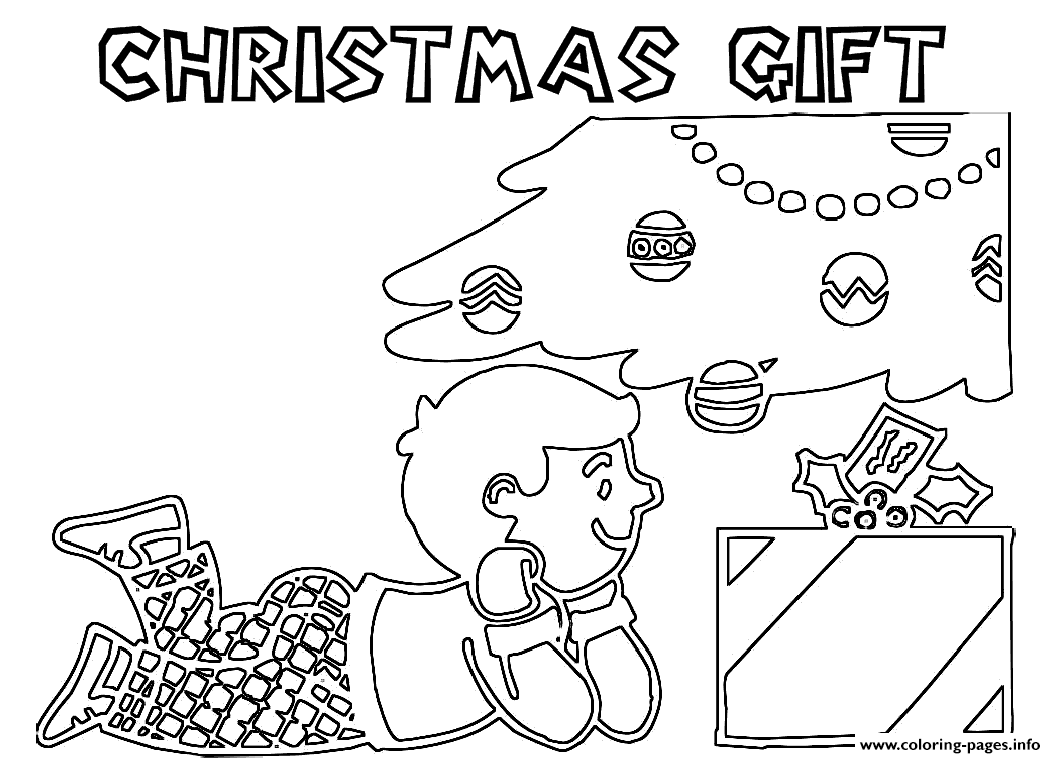 Printable S Christmas Gift Kids85e5 coloring