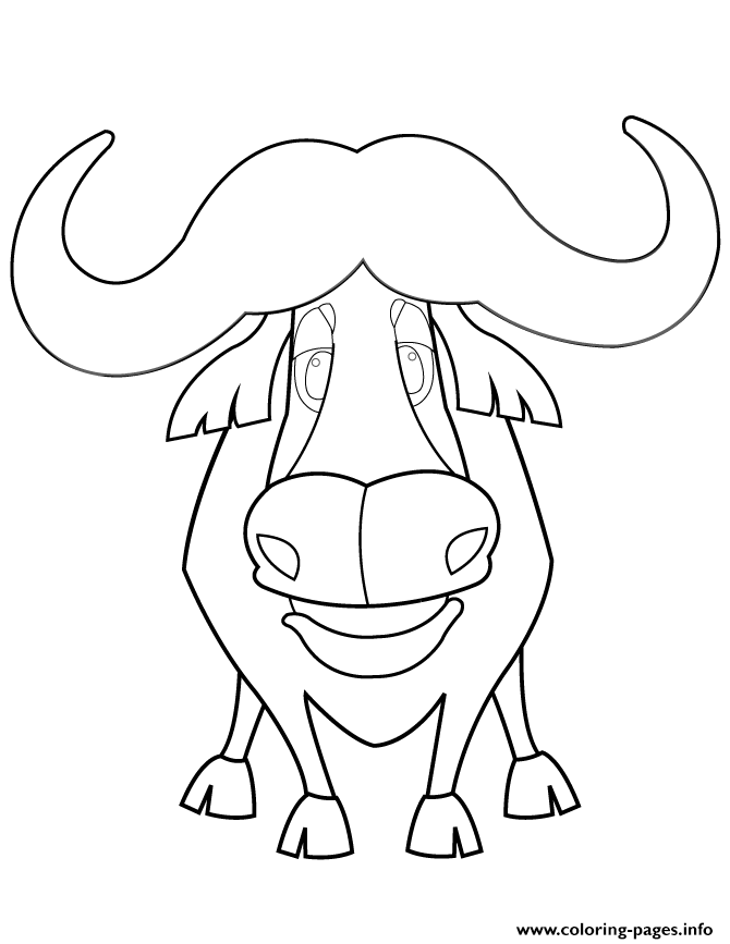 Cartoon Bull For Kids coloring