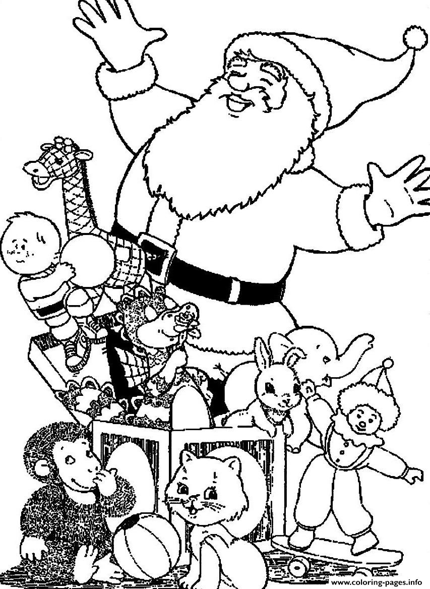 Santa And Lots Of Dolls Christmas S For Kidse897 coloring
