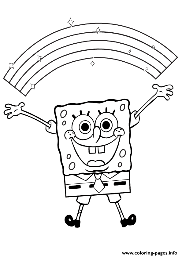 Coloring Pages For Kids Spongebob Happyf2a4 coloring