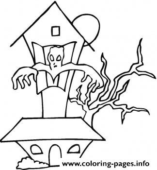 Haunted House Halloween Free Color Pages For Kidsfbd2 coloring