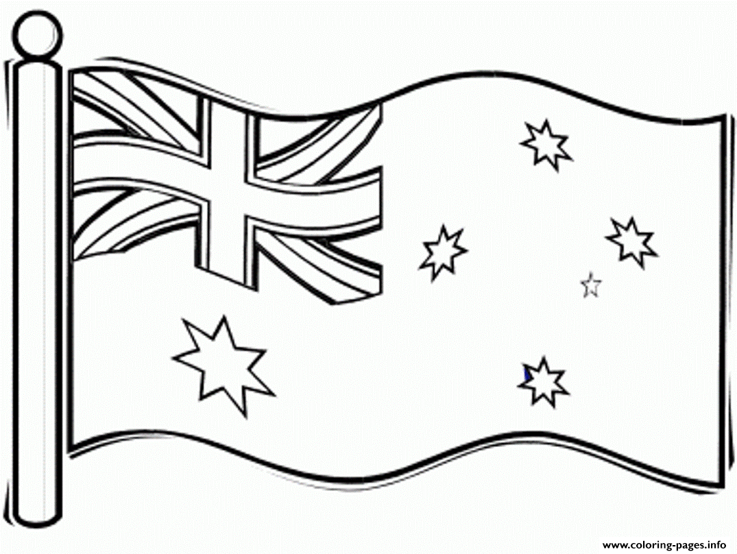 Australian Flag  For Kids4074 coloring