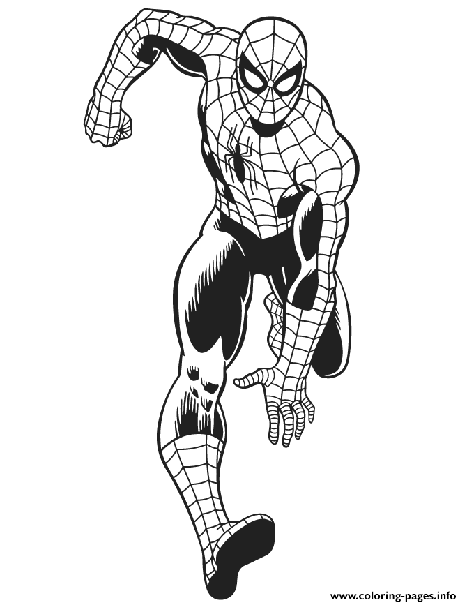 Marvel Comics The Amazing Spider Man For Kids Colouring Page coloring