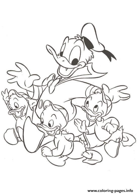Donald Duck And The Kids Disney S648f coloring