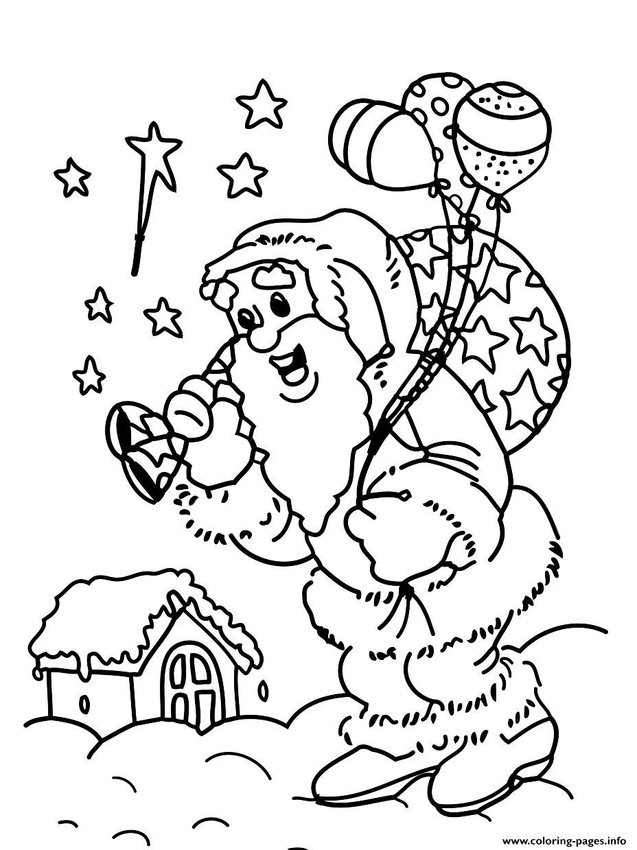 Christmas S For Kids Santa Delivering Giftsc576 coloring