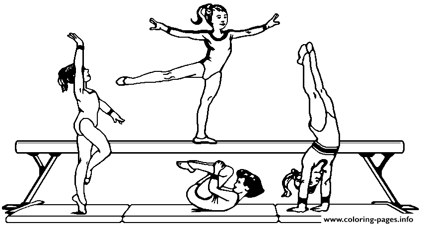 Coloring Pages For Kids Gymnastics Steps54d0 coloring