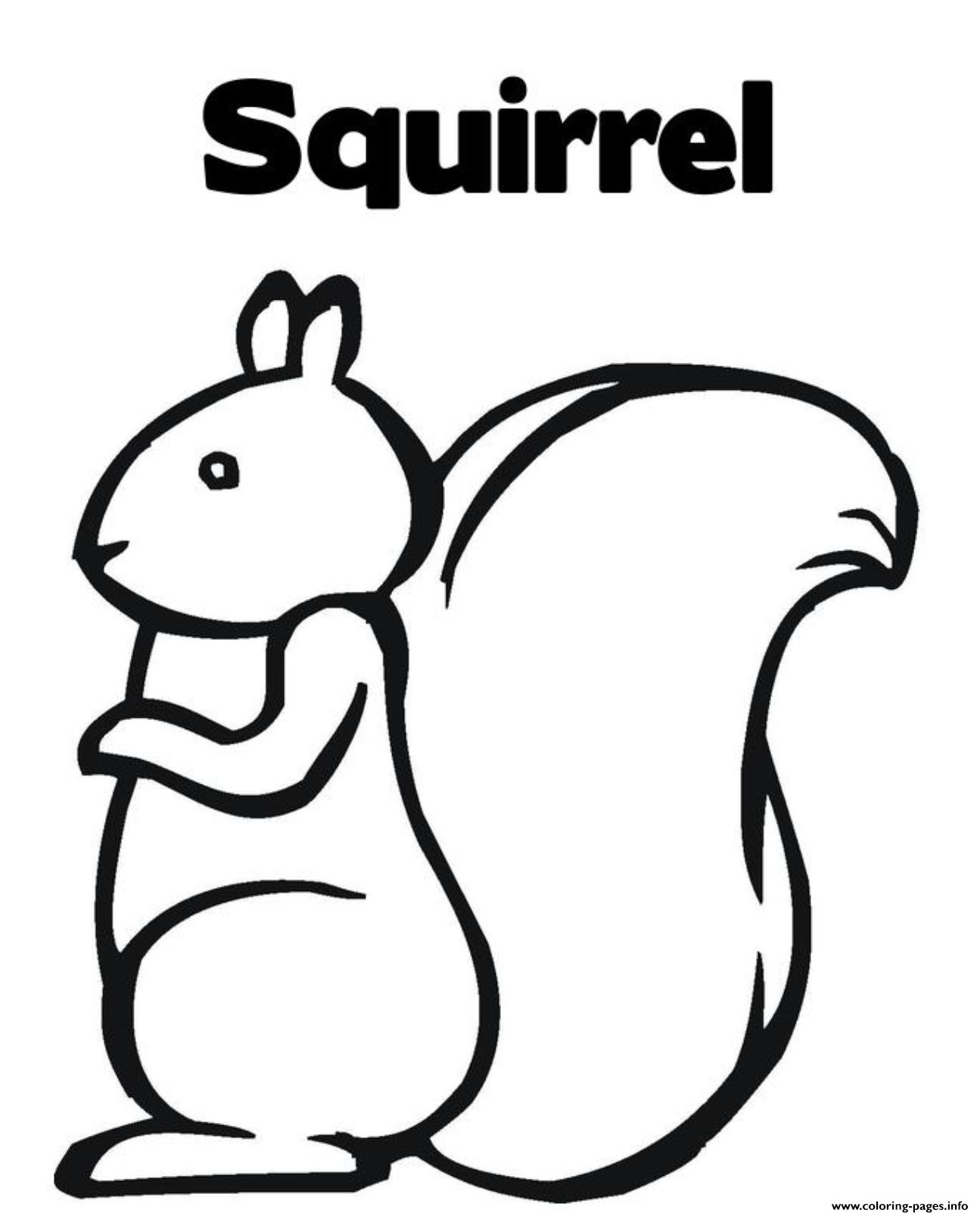 Kids Squirrel S2ff8 coloring