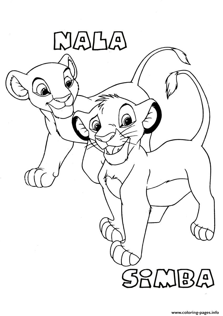 For Kids Lion King Simba And Nala3d97 coloring