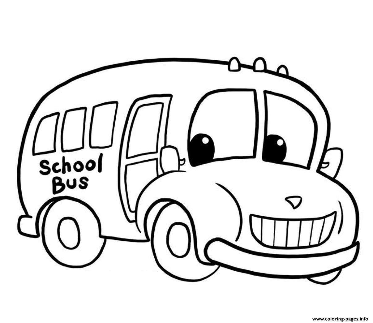 Kids School Bus Cc8b coloring