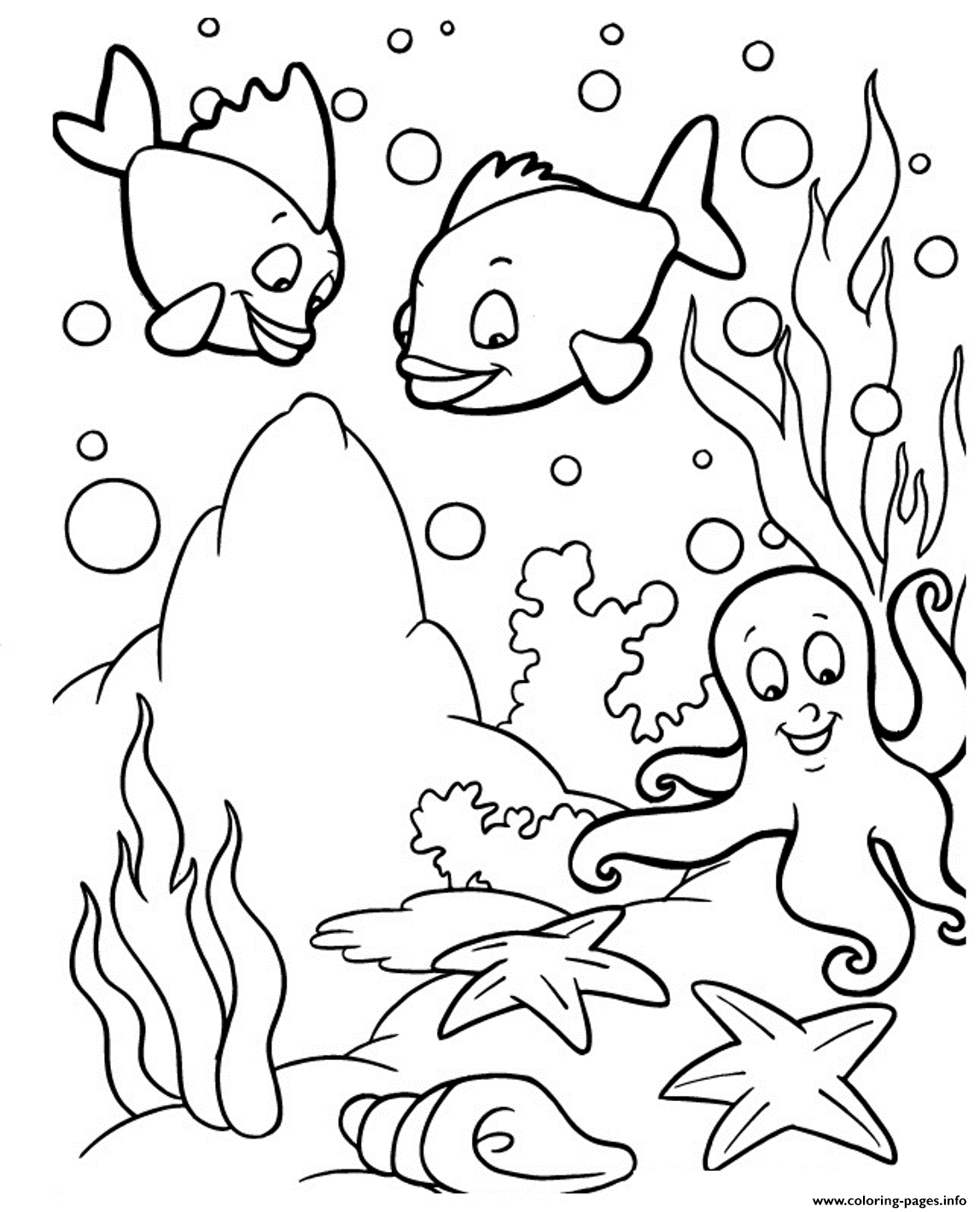 Coloring Pages Of Sea Animals For Kids499f coloring