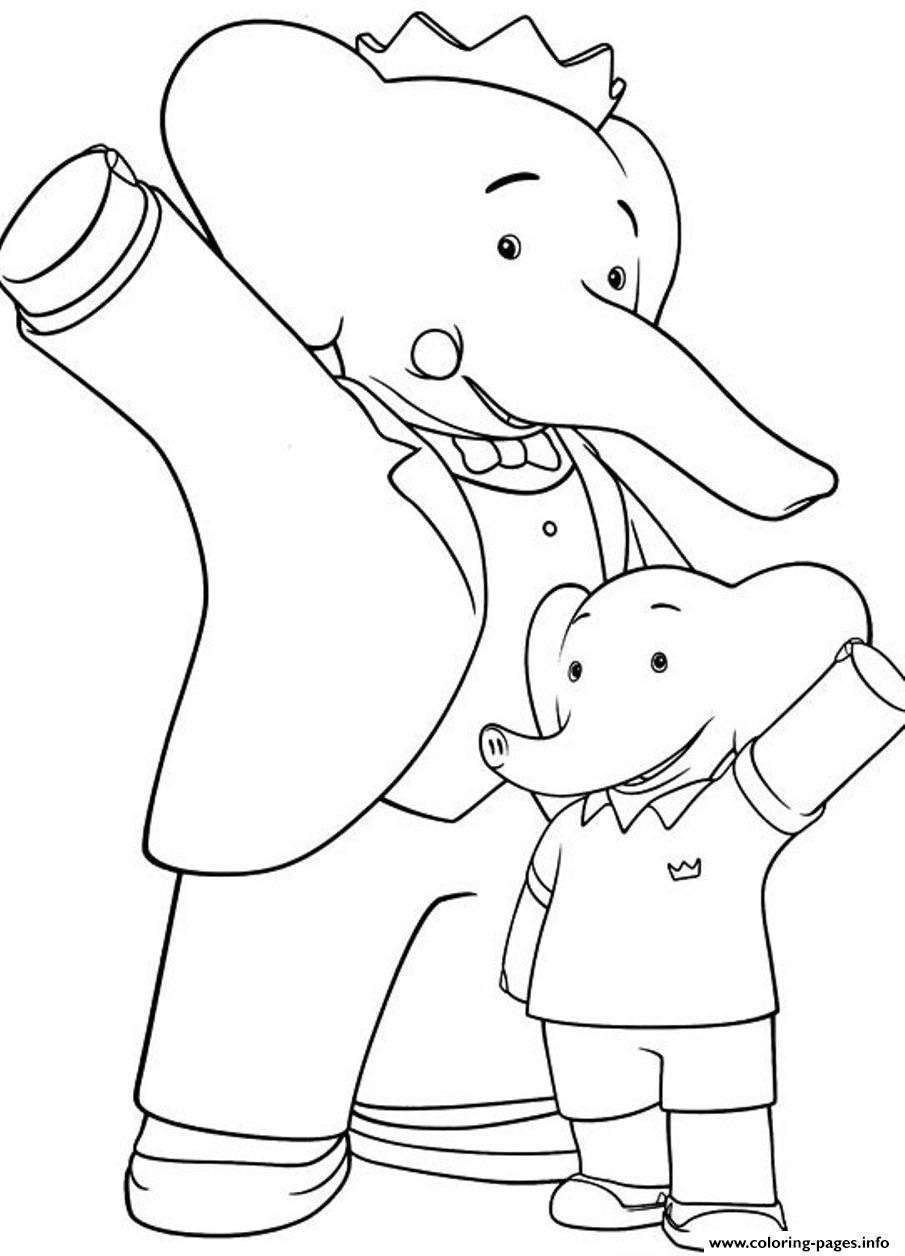 The Adventure Of Babar Cartoon S For Kids835c coloring