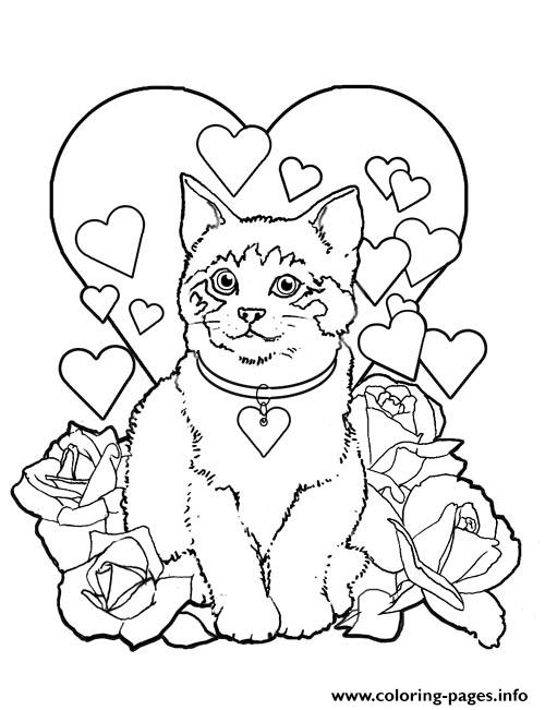 Pretty S For Kids Cat56b8 coloring
