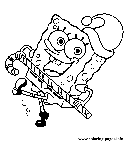 Spongebob S For Kids Xmas800d coloring