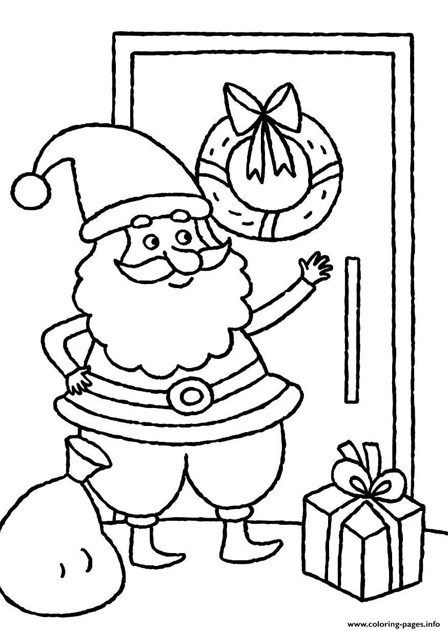 Santa Claus Knocking The Door Christmas S For Kids9d94 coloring
