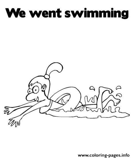 Coloring Pages For Kids In The Summer We Went Swimmingcf14 coloring