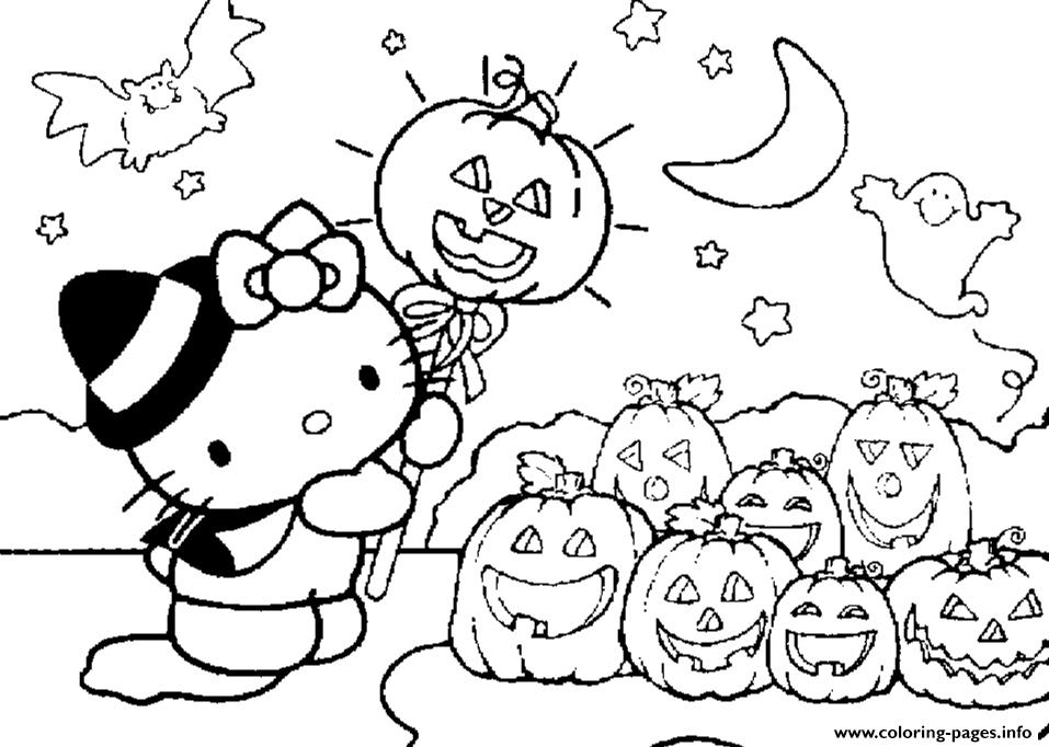 Cute Halloween S For Kids Hello Kitty0a01 coloring