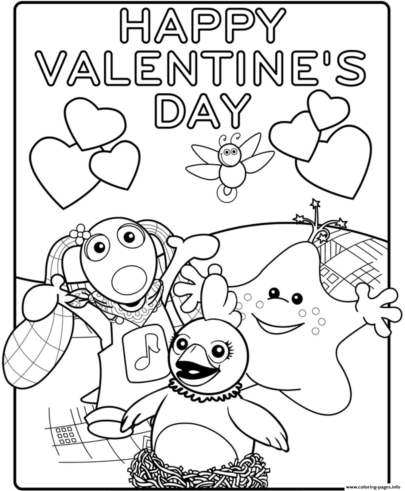 Kids Happy Valentines Day S18b3a Coloring Page Printable