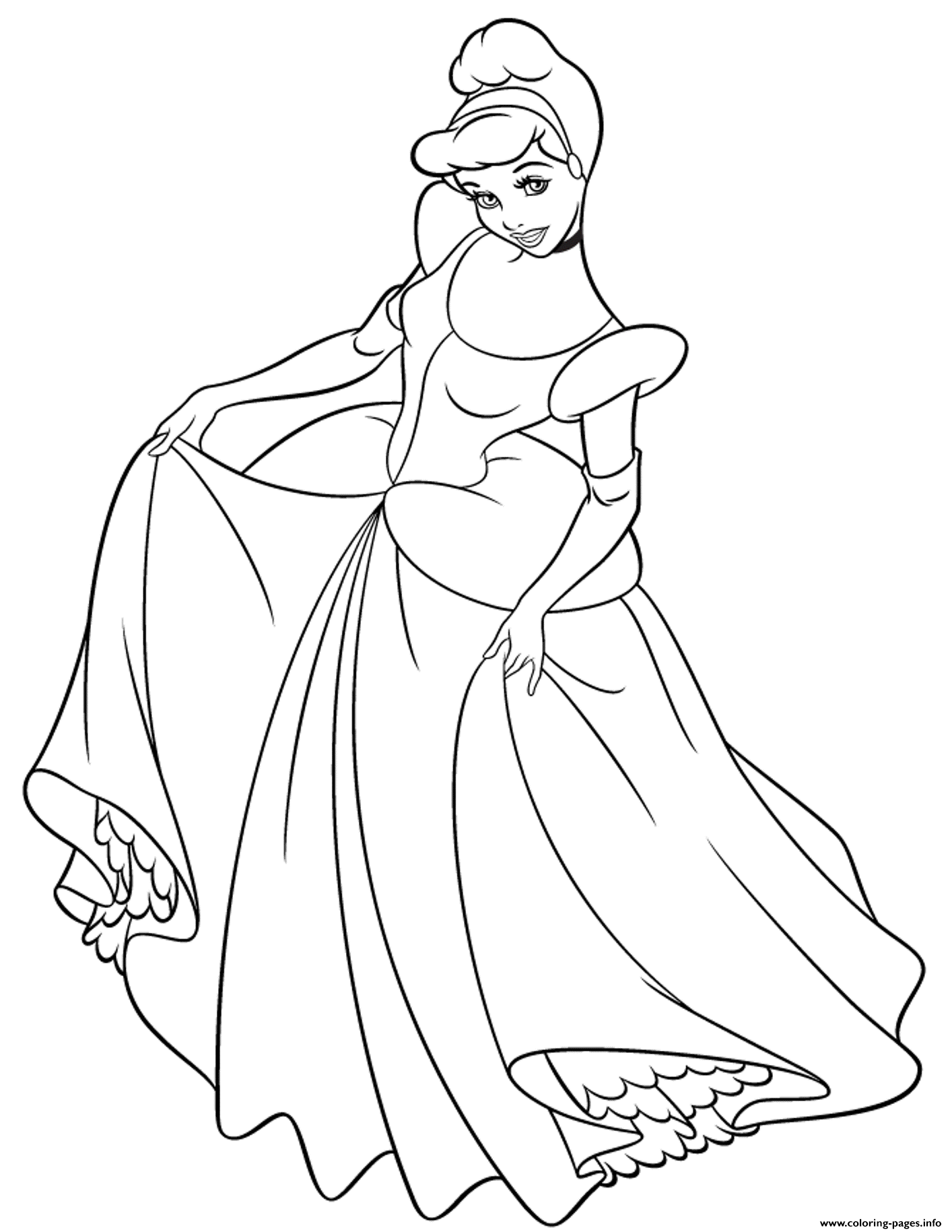 princess princess cinderella s for kidsc62a coloring page printable