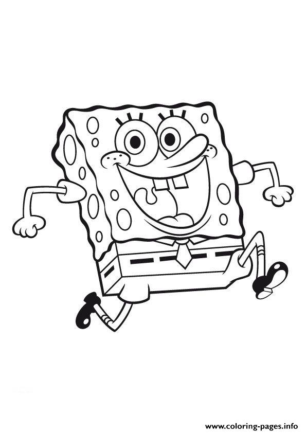Coloring Pages For Kids Spongebob Running86f7 coloring
