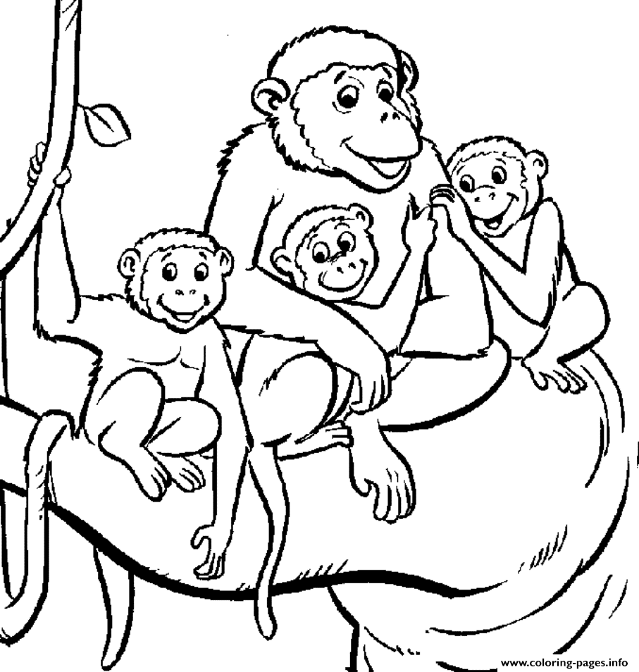 Monkey S For Kids Printable1c116 coloring