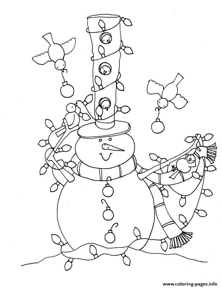 Snowman And Birds S For Kids Free83c3 coloring